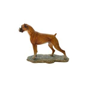 Border Fine Arts Fawn Boxer Dog Figurine Handmade Scotland Shown Standing